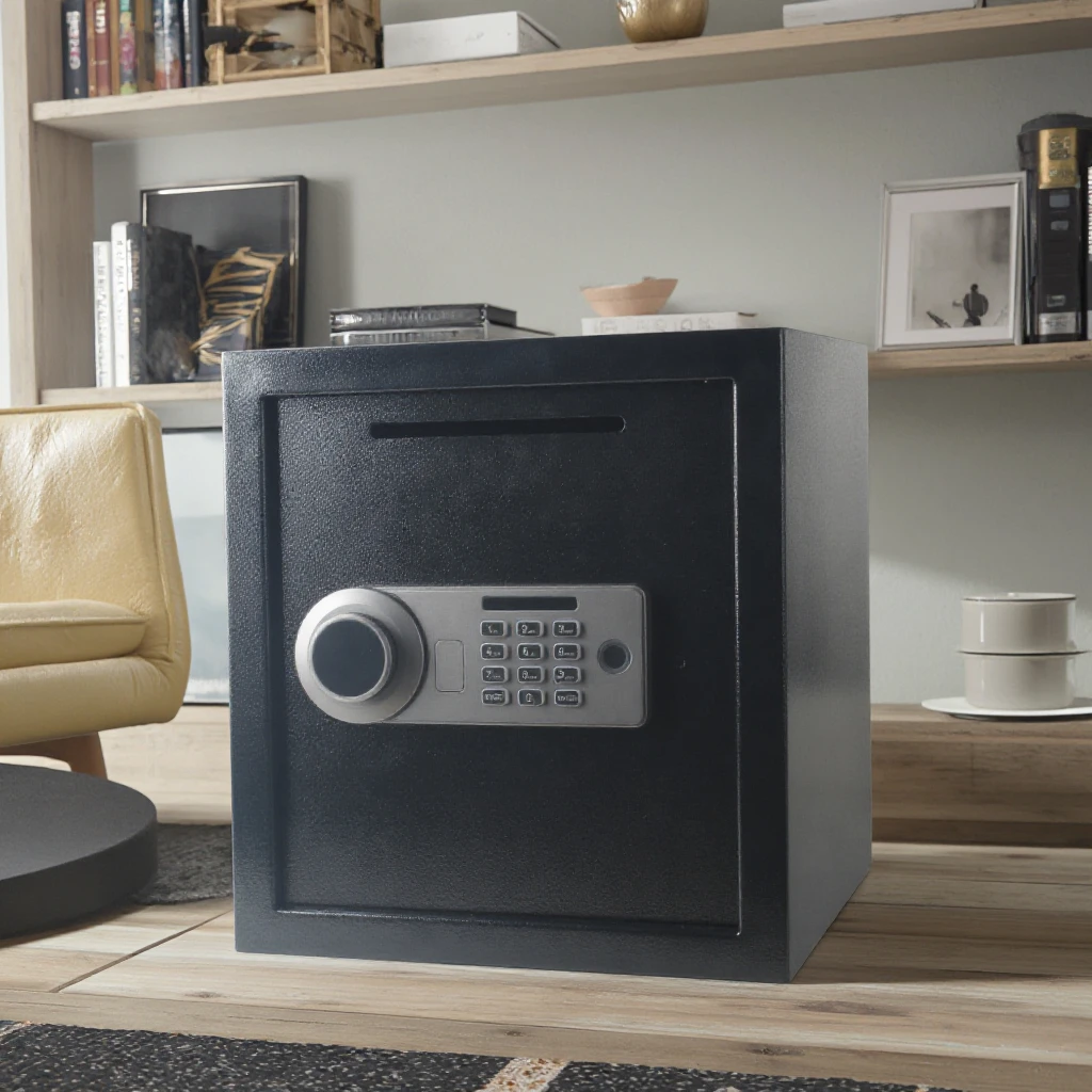 

High quality AL002-36B Wholesale Digital Home Security Safe Steel Fingerprint Key Lock Theft Money Bank Safe for Household
