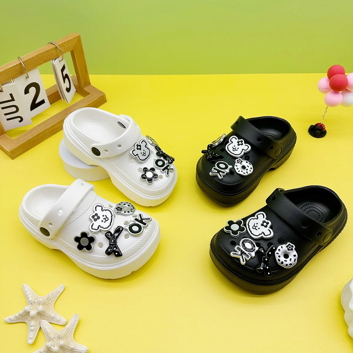 

New Style Cartoon Ok Puppy Clogs for Boys and Girls, Soft-Soled Non-Slip Closed-Toe Sandals 2310