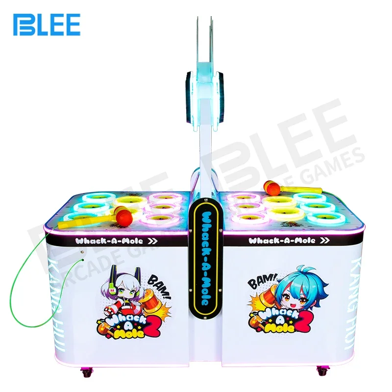 BLEE Indoor Carnival Arcade Coin Operated Knock Hamster Machine Suitable Arcade Hitting Hammer Game for children