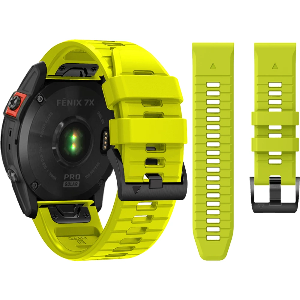 Pulseira de relógio de silicone Quickfit, pulseira para Garmin Fenix 7 7X Pro 6 6X Pro 5 5X Plus Epix Pro Gen 2 51 Forerunner 965 955 945, 26 22mm