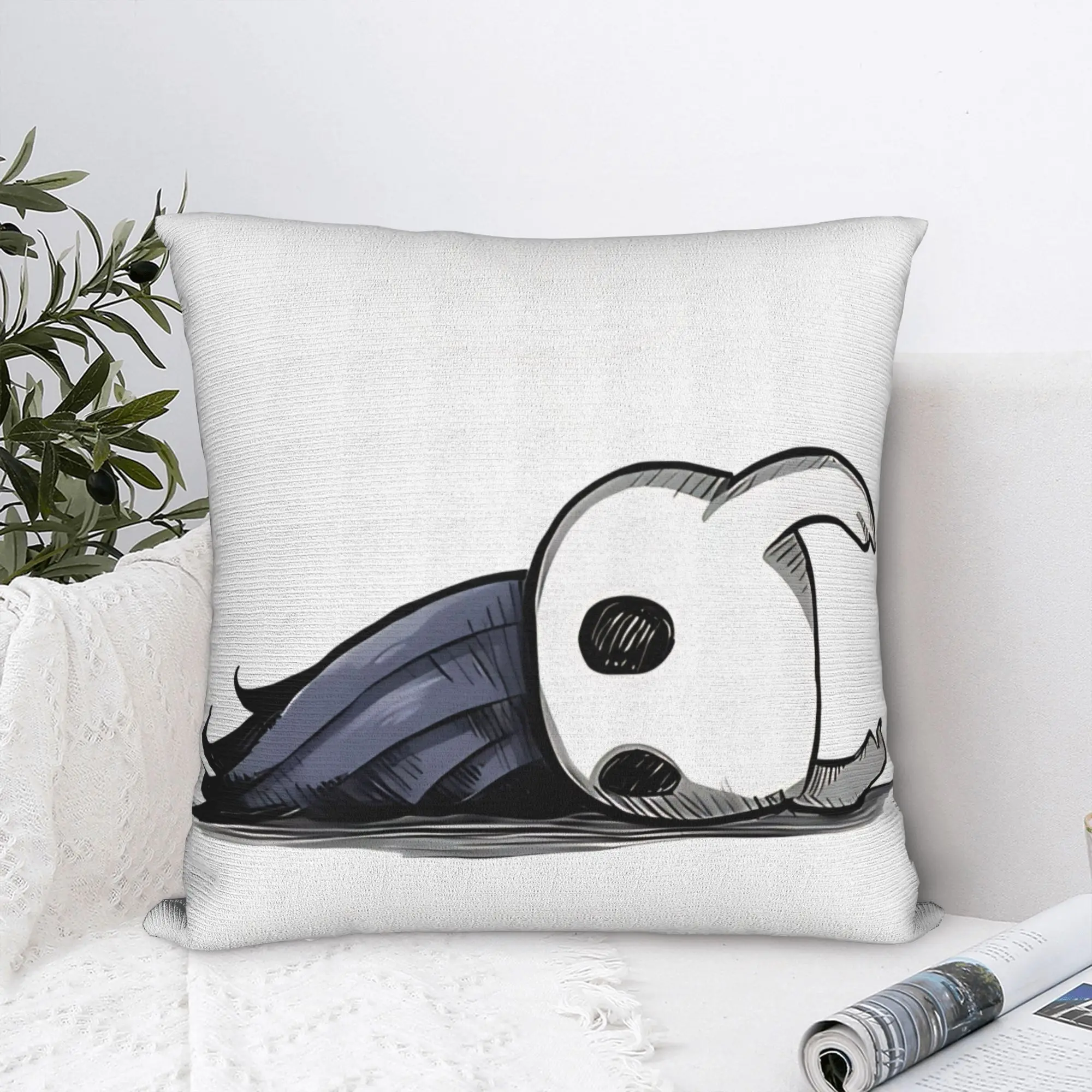 Hollow Knight Not Today Pillow Cover  Retro Trendy Pillow Case For Couch Sofa Bedroom Comfy Pillowcases Birthday Gift
