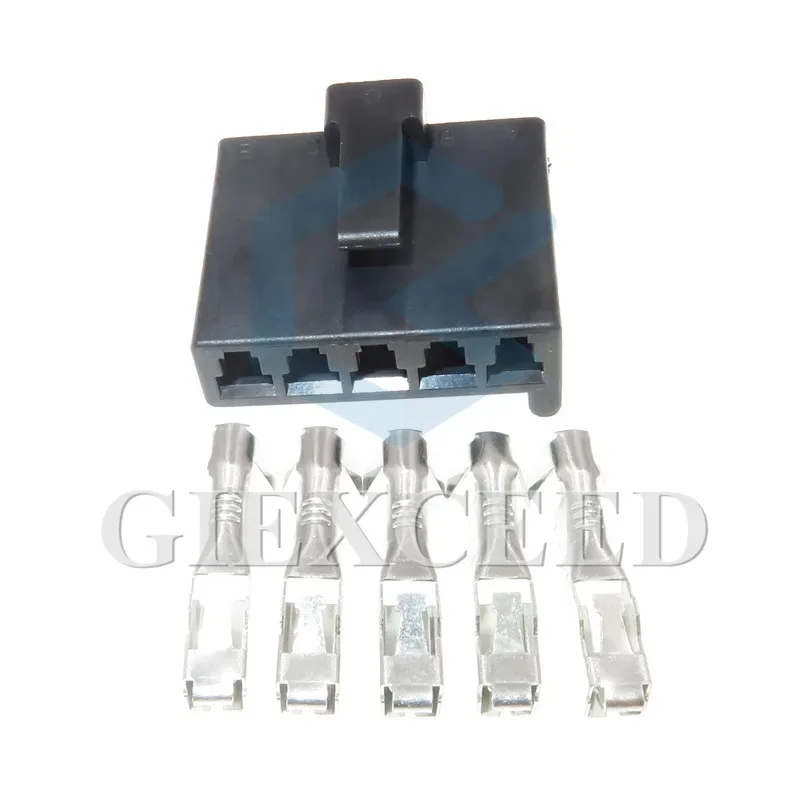 

2 Sets 5 Pin Auto Connector Black Electrical AC Assembly Female Sockets With Pins Terminals