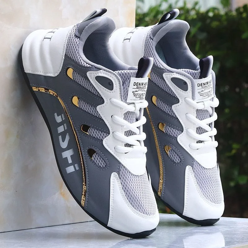 Summer New Men's Breathable Shoes Lightweight Anti-odor Man Running Sneakers Lace-up Vulcanized Shoes Versatile 39-47 Zapatillas