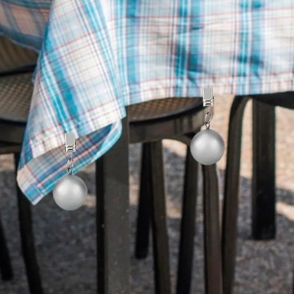 4Pcs Stainless Steel Curtain Weights Clips Rust Proof Stable Grip Outdoor Curtain Anchors Rustproof Windproof Tablecloth Weights