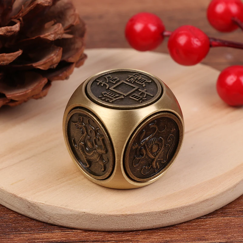 

Four Mythical Beasts Six-faced Luck Money Fidget Spinner Stress Relief Decompression Cube For Adult Antistress Toys Gifts