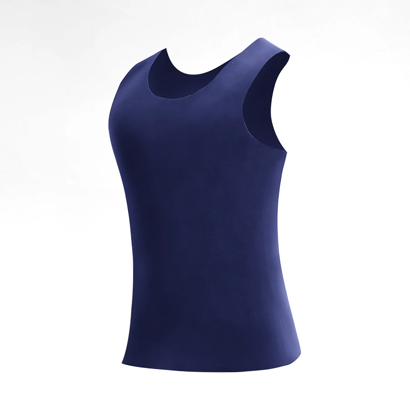Men's Thermal Vest, Seamless Fleece Thickened, Vest, Base Layer, Underwear, Autumn and Winter One-Piece Top, Slimming