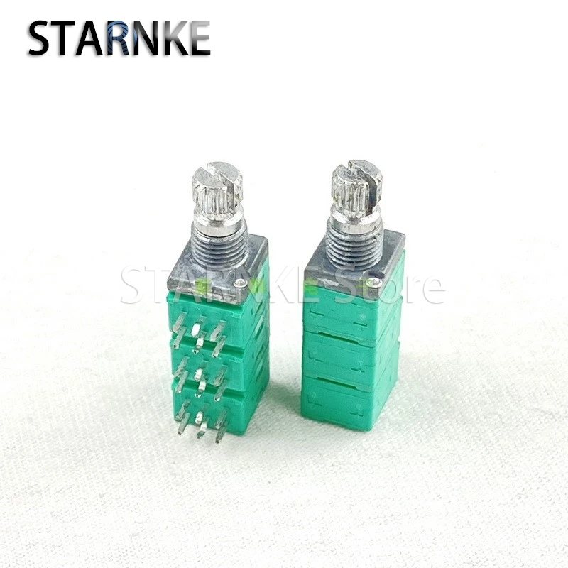 2PCS 09 Type 6 Link B1K B50K Amplifier Audio multi-channel High And Bass Volume Potentiometer 18-Pin Flower Shaft 12mm