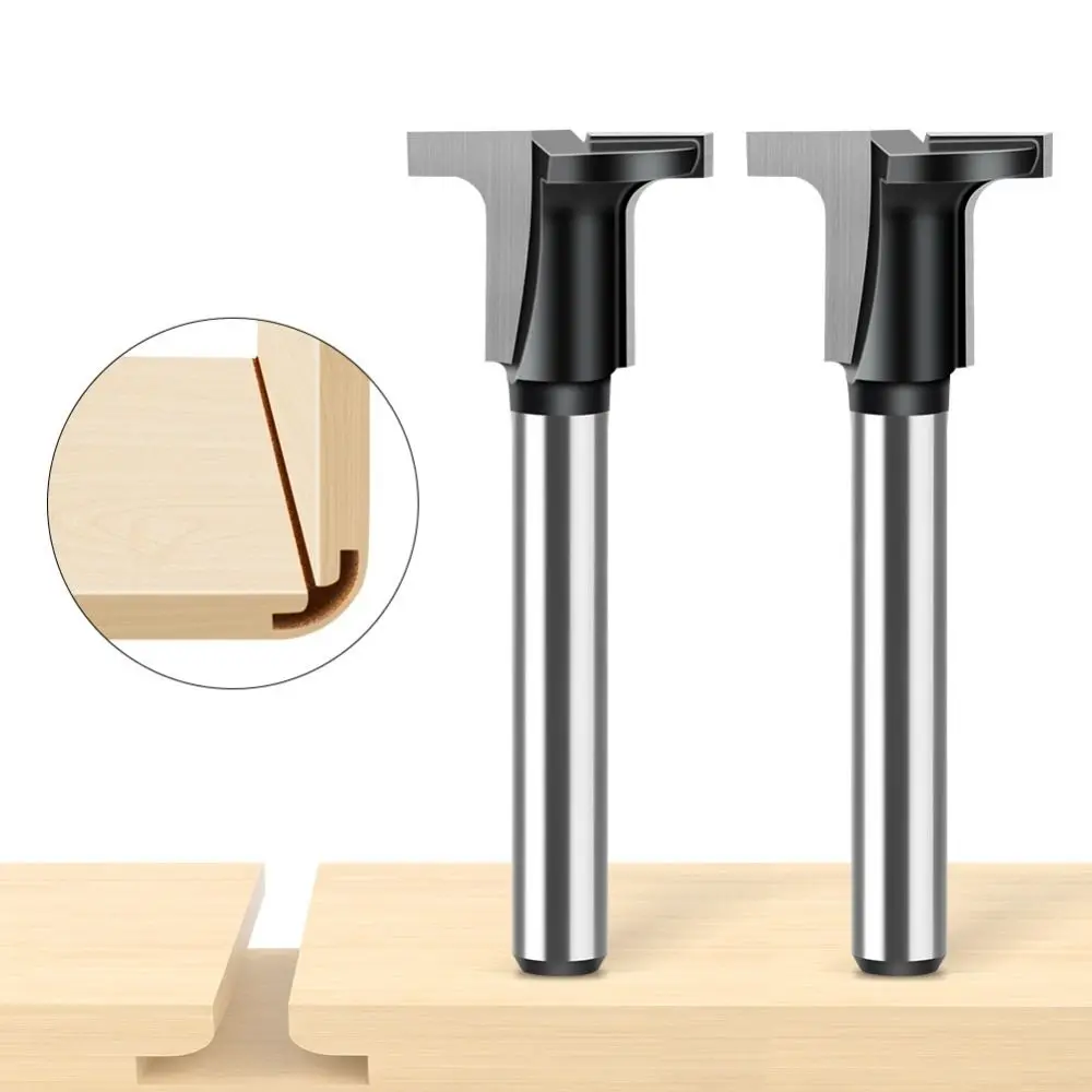 6mm 1/4" Shank Carbon Crystal Plate Arc Bending Router Bit T-half Round Flat Slotted Angle Cutter Woodworking Tools