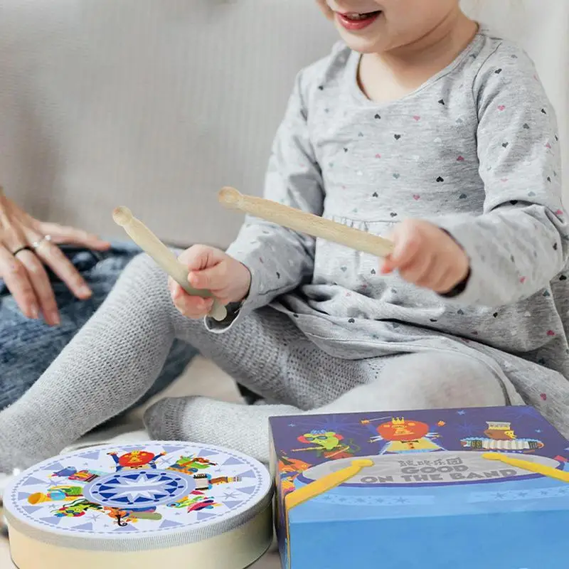 Toy Drum Musical Toy With Cards Kids Drum Set Musical Instruments For Toddler Babies Preschool Educational Musical Toys For Kids