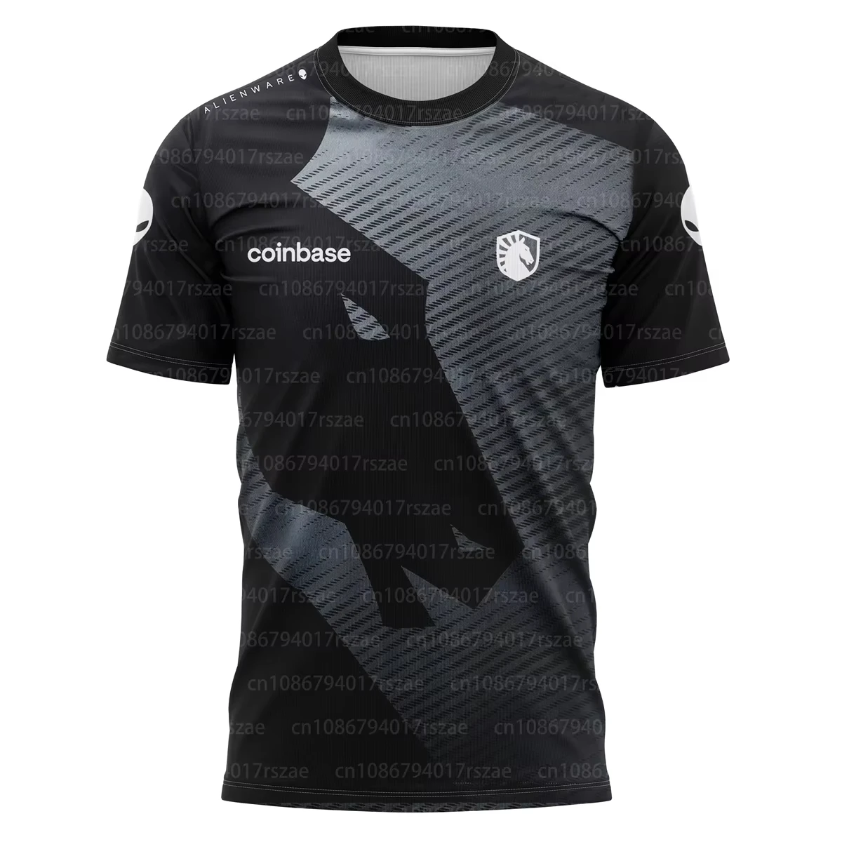 

2025 Men's Liquid Team Breathable Short-sleeved T-shirt, E-sports Competition Uniform Top