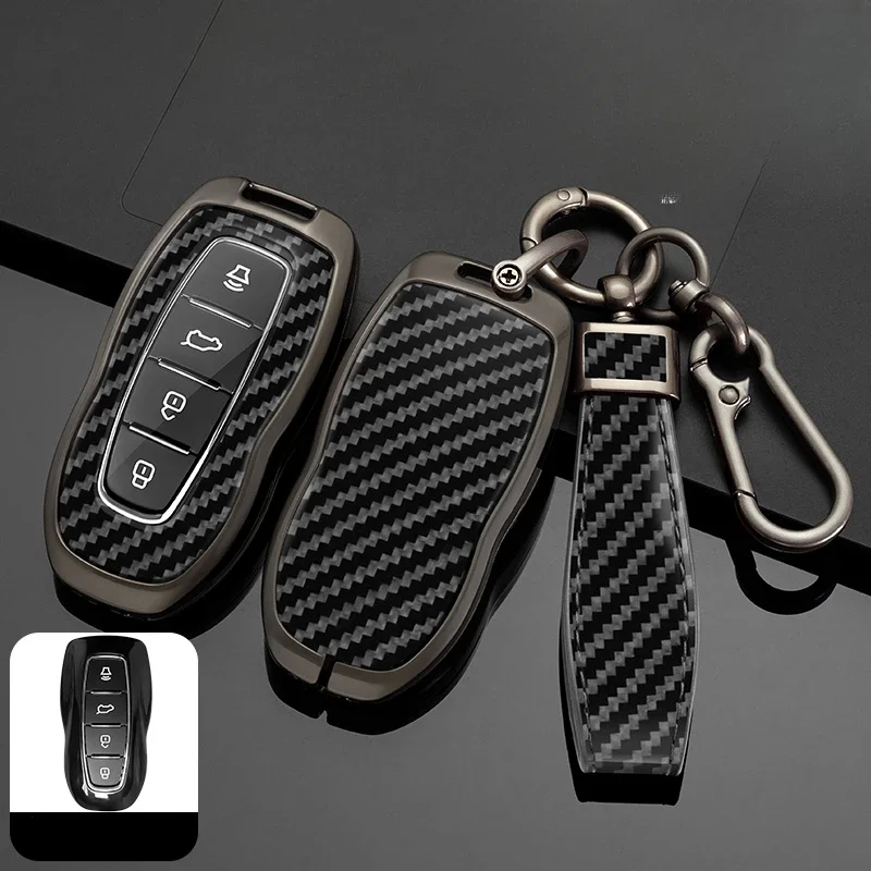 

Zinc Alloy Car Key Cover Case Keychain Degree Full Protect For Ford EQUATOR 2021 Key Fob Case Holder Accessories Protector