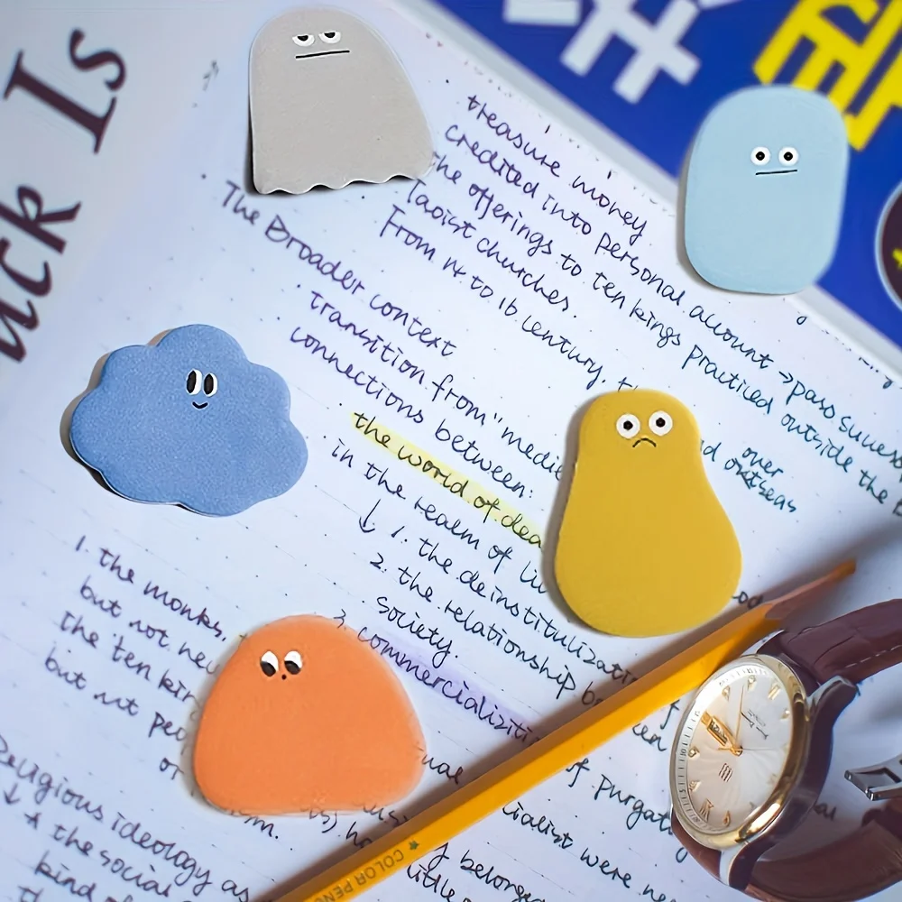 ملاحظات لاصقة صغيرة - علامات تبويب مؤشر ذاتية اللصق، 6 تصميمات فريدة، 30 ورقة لكل وسادة للمكتب