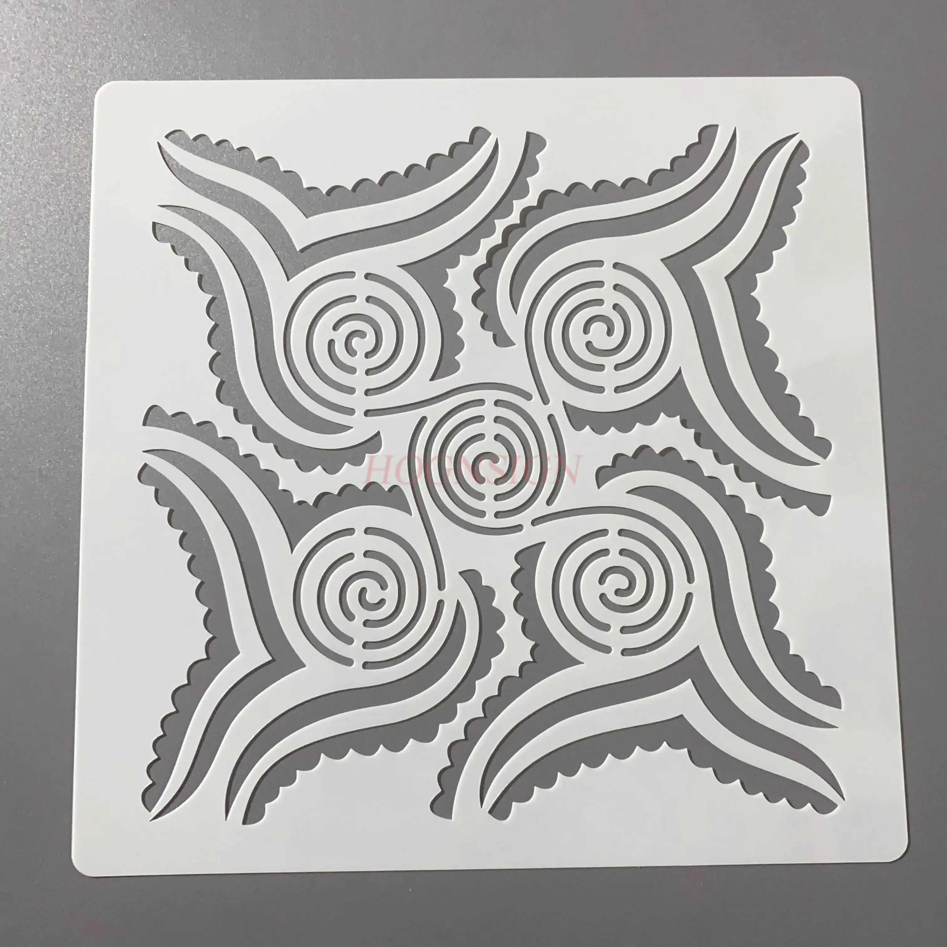 1pcs 20cm square hollow painting template white washable