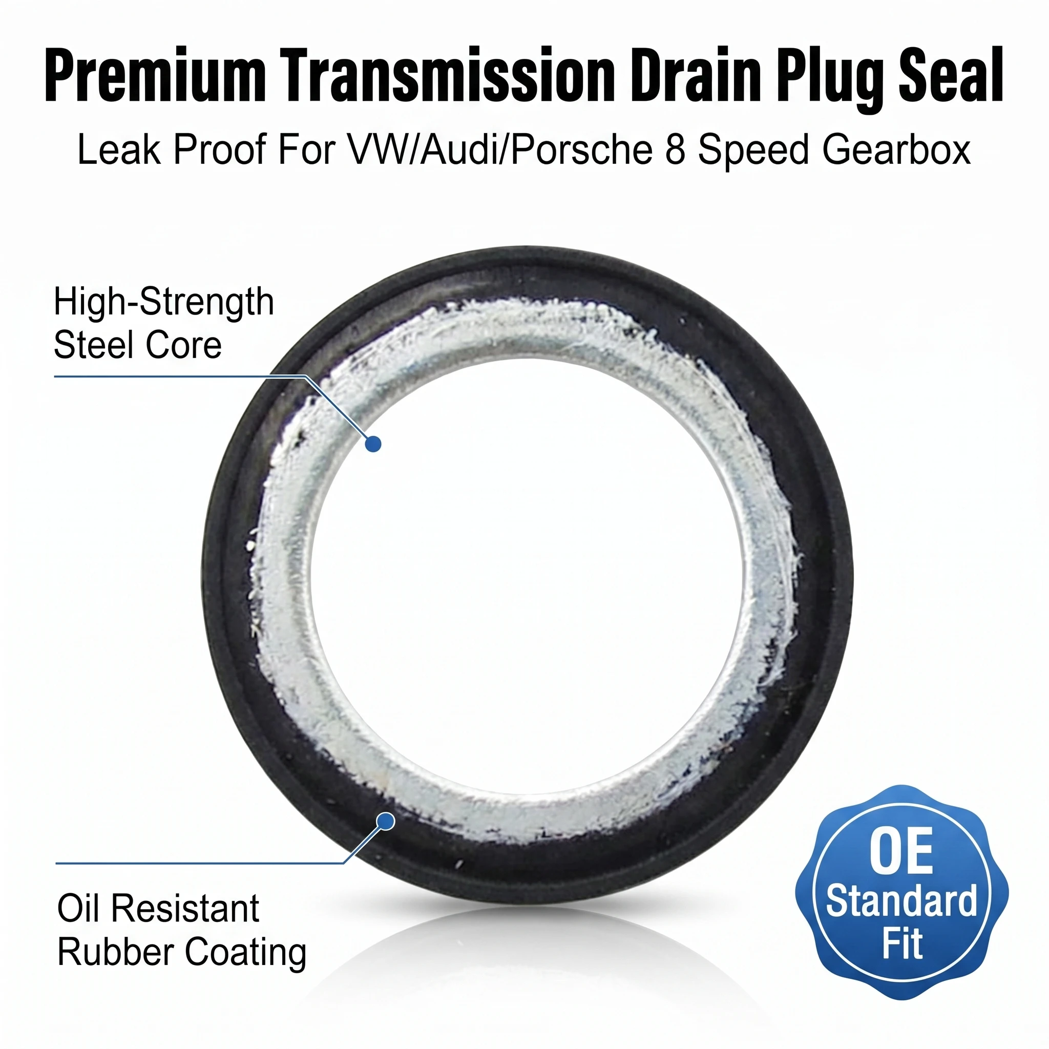 1/2/5/10/20/50PCS Automatic Transmission Oil Drain Plug Seal Washer Gasket for VW Touareg Audi Q7 Porsche Cayenne 0C8321181