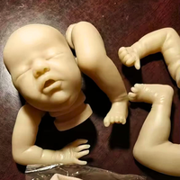 Mini Kit Reborn Wee Patience 9 Inches Reborn Baby Vinyl Doll Kit  Unpainted Unassembled Doll Parts DIY Blank Reborn Doll Kit