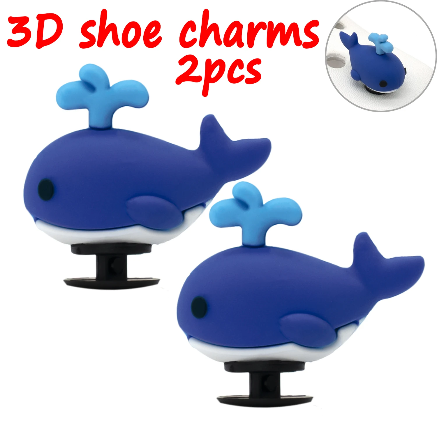 2 Stück 3D niedliche Tier-Schuhanhänger, Ente, Biene, Dinosaurier, Hund, Schuhdekorationen, Panda, Kuh, Anstecknadeln für Mädchen, Jungen, Kinder, Geschenke, Clog-Schnalle – Detail 13