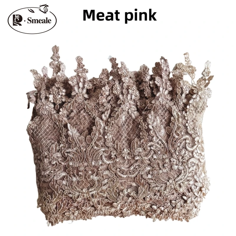 Polyester-Pailletten-Spitzenbesatz, Randlinie, handgefertigtes DIY, Hochzeitskleid, Heimdekorationszubehör, 5 Yards/Lot, Breite 30 cm, RS4799 – Detail 9