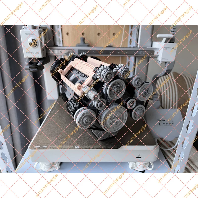 Brand new original 3D printed model component ZH042 for For Bambu lab Flame Fox V8 Engine Maker Treasure House