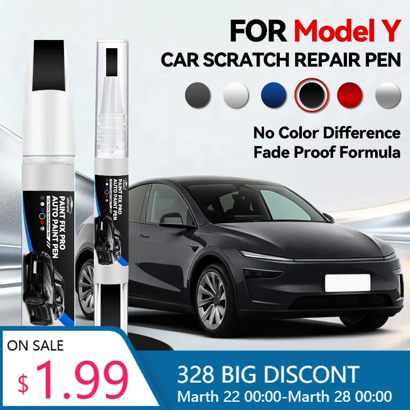 Purpose Vehicle For Tesla Model Y 1996-2026 Car Paint Repair Pen Car Touch Up Pen Black White Tesla Wheel Paint Repa