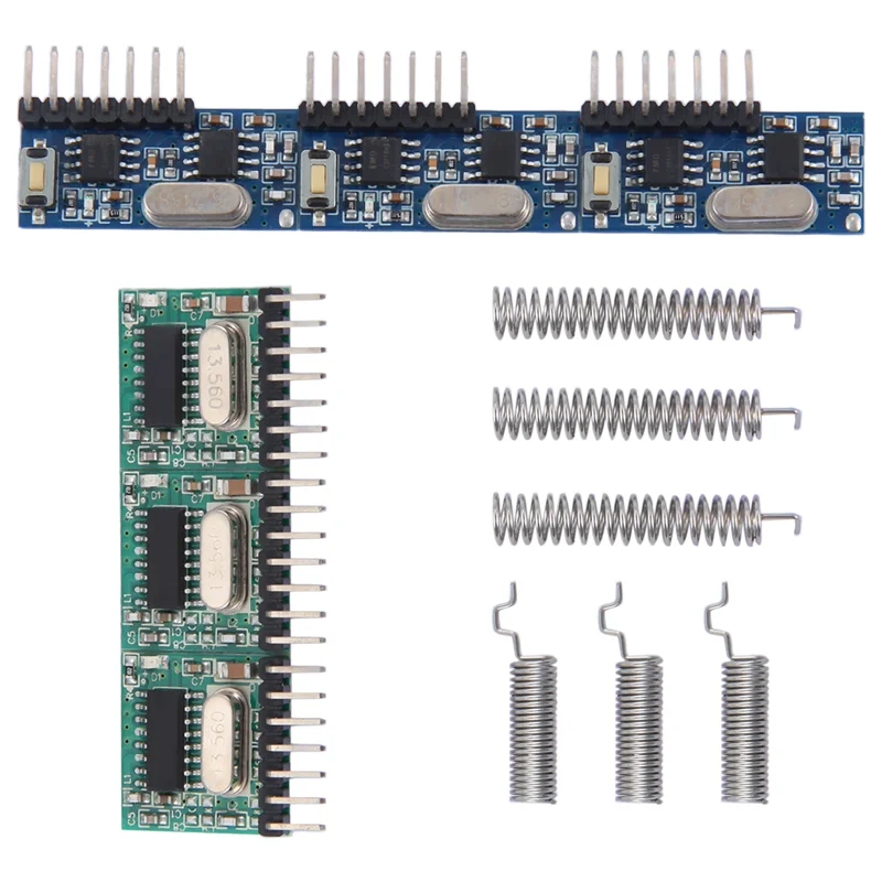Eccellente trasmettitore e ricevitore modulo RF wireless RX480E-4WQB 433 Mhz 3 set Kit di collegamento in uscita a 4 canali per il controllo remoto