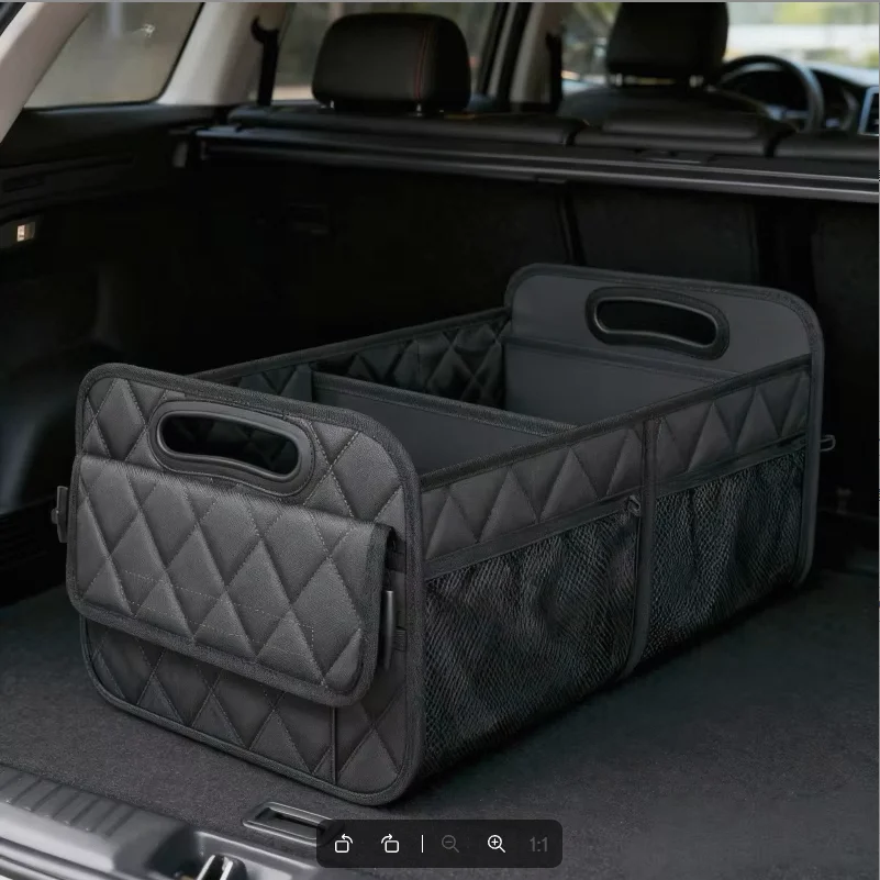 Auto-Kofferraum-Organizer mit 6 Taschen – Premium-Aufbewahrung für Limousine/LKW, langlebiger Organizer für Autozubehör, zusammenklappbar