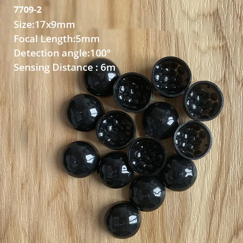 광학 HDPE 적외선 유도 프레넬 렌즈, 초점 거리 5mm PIR 렌즈 감지 거리 6m, 5 개