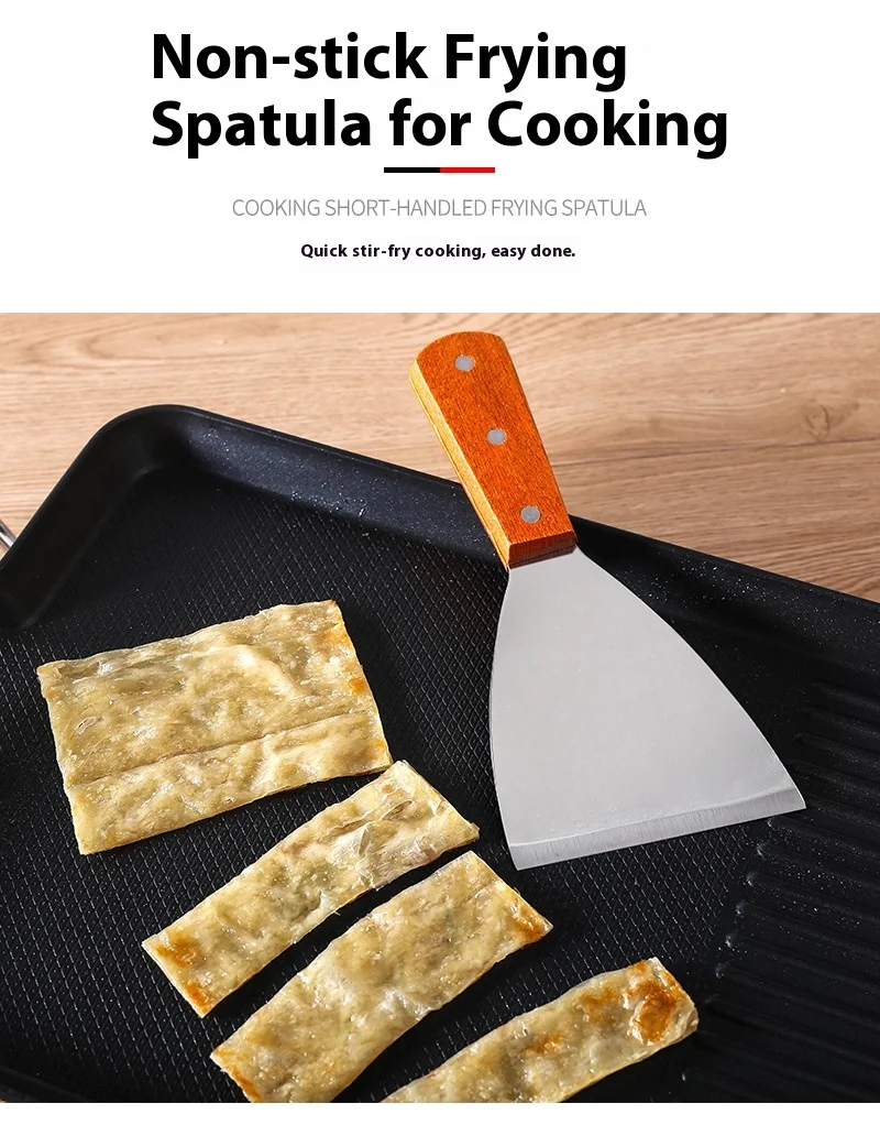 

Triangle Stainless Steel Frying Spatula Multi-use Steak Hand Pancake Turner Iron Board Cooking Tool