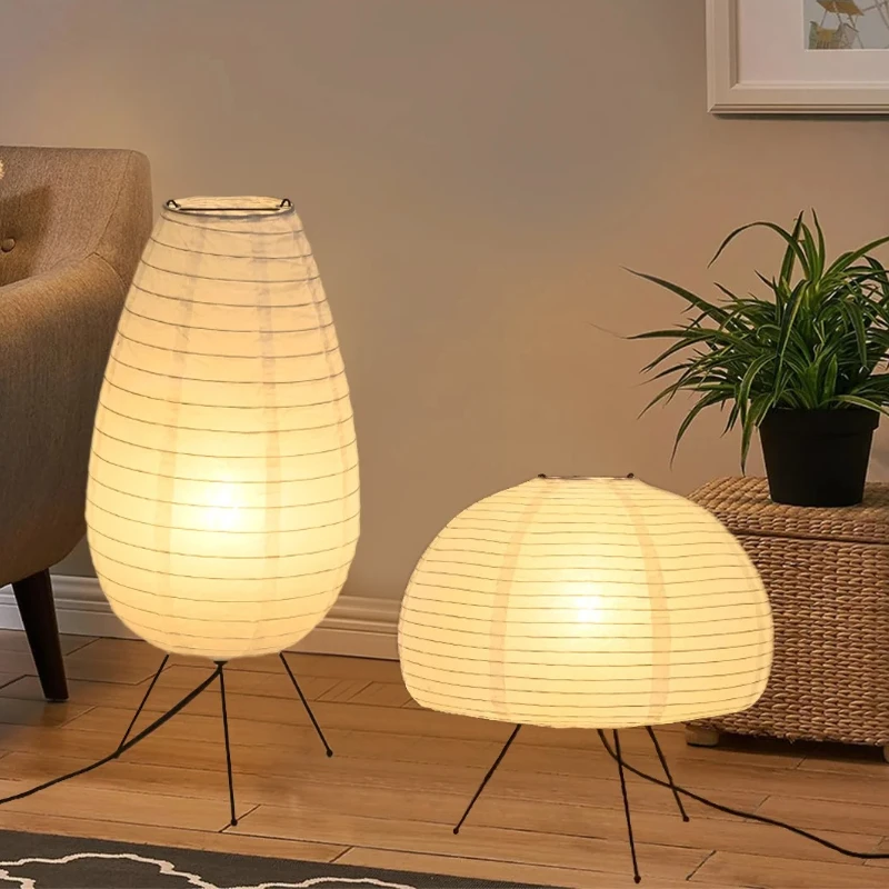 

Japanese Wabi-sabi Akari Noguchi Yong Table Lamp LED E27 Rice Paper Desk Light Living/Model Room Homestay Bedroom Study