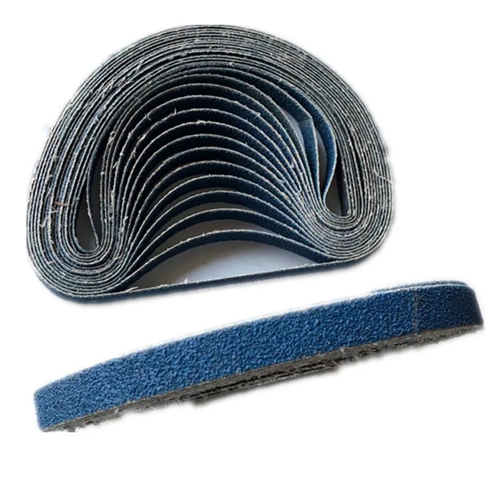 

10x330mm Sanding Belts 25 Pcs Abrasive Belts Blue Grit Grit 40/60/80/120 Sanding Zirconia Practical High Quality