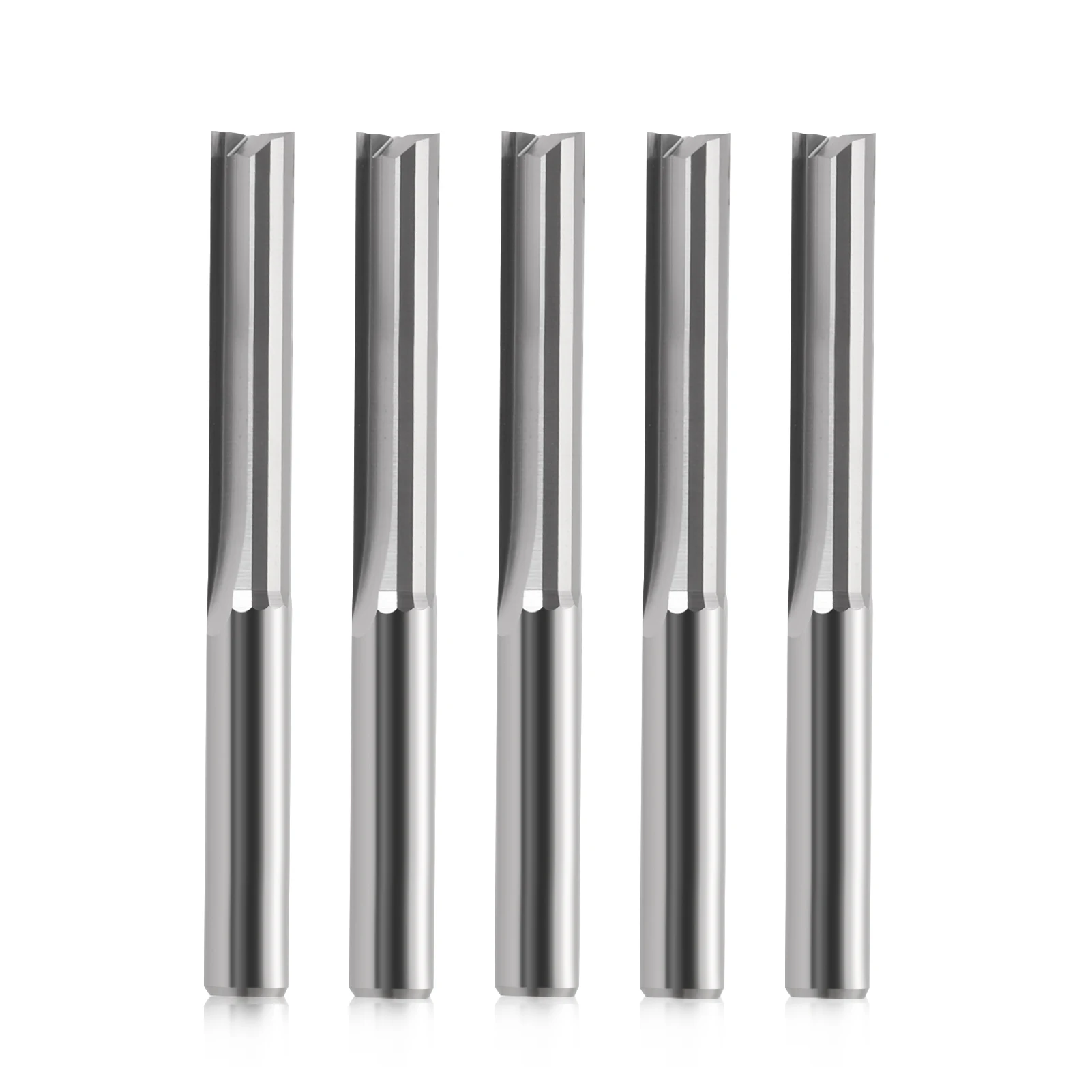 5PCS 6x32x60 Woodworking Tool Straight Slot Milling Cutter Tungsten Steel Solid Carbide Router Bits CNC Engraving Machine Tools