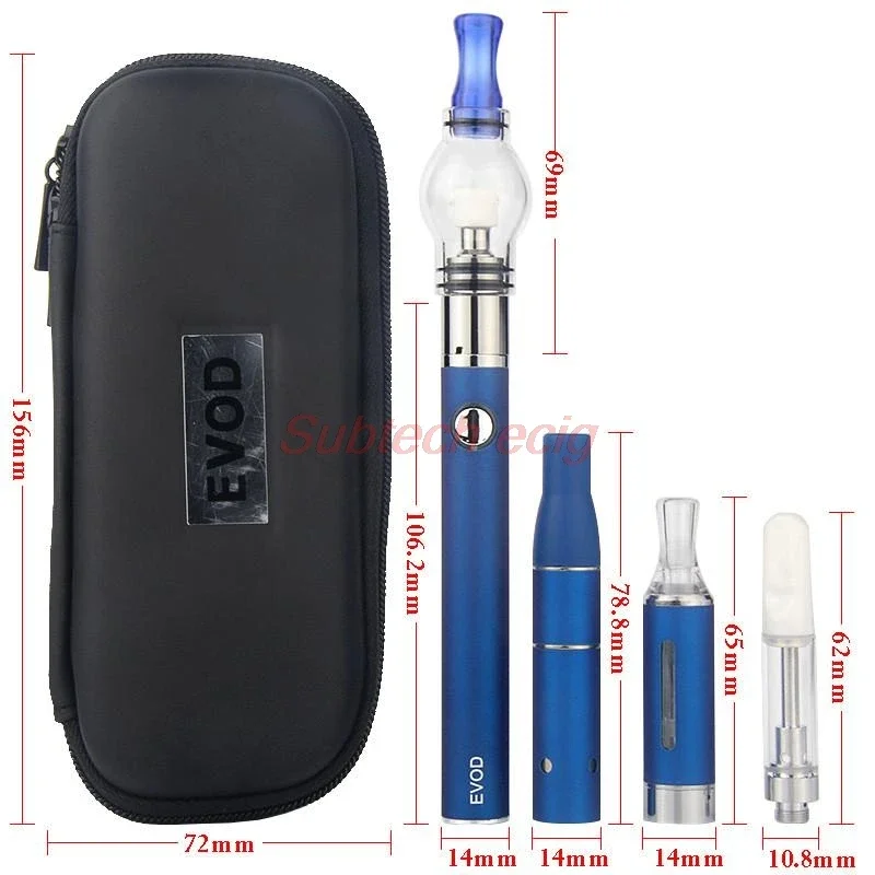 4 in 1 Vapor izer Evod Vape Pen Starter Kits mit vor CC-ELL g5 trockenem Kraut mt3 eliquid Glaskugel Wachs Zerstäuber dicke Öl ecigs