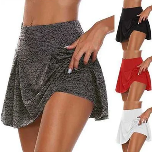 Pantalones cortos de Yoga de secado rápido para mujer, Falda corta de cintura alta para deportes nuevos, tenis, baile, Fitness, correr, ciclismo, Fitness, gimnasio, 1 unidad