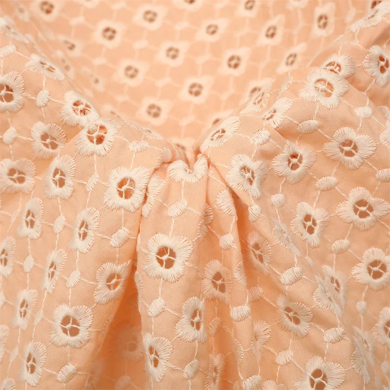 New Embroidery Cotton Fabric For Dress Blouse Suit Fabric DIY Home Decorative Fabric By the yard view 5