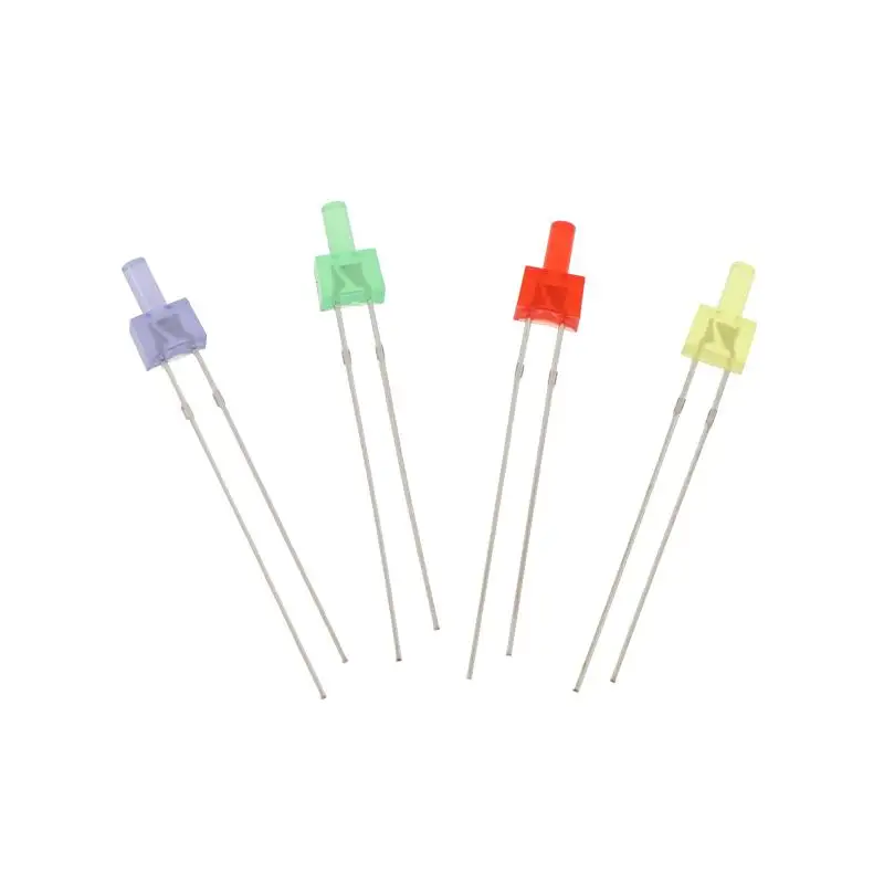 20Pcs 2MM Tower LED Diode Long Pin Through Hole Indicator Light Low Bright Power For Circuit DIY Equipment Signal Lamp