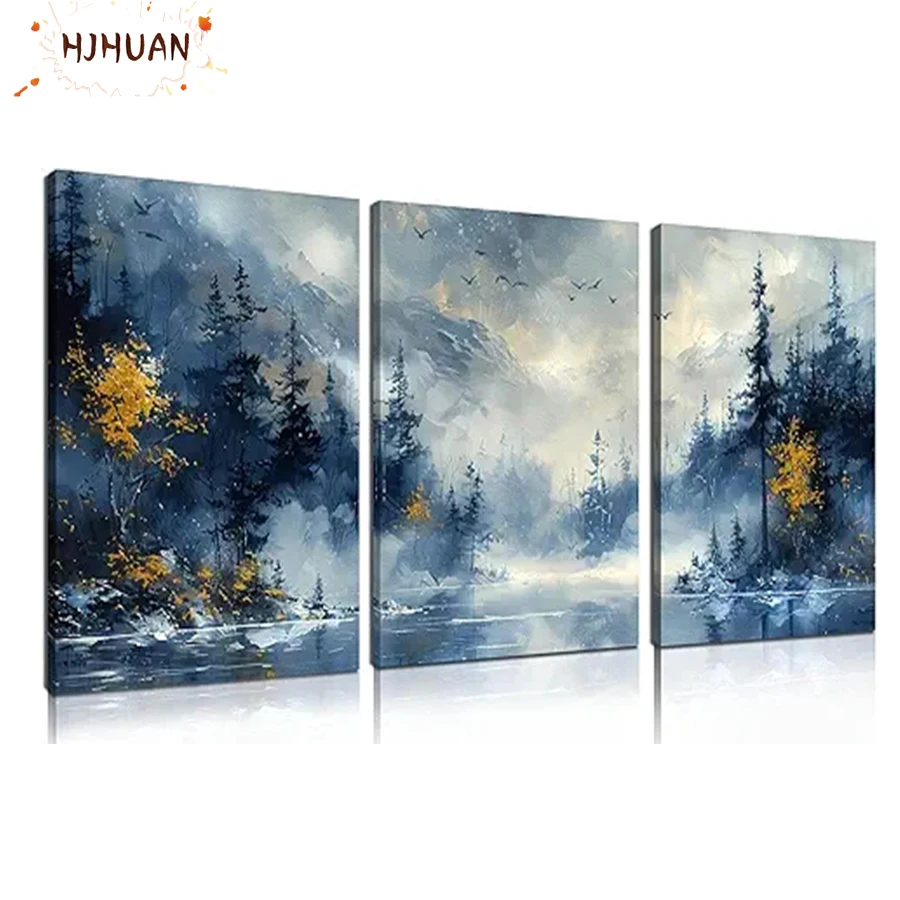 

3pcs 5D DIY Diamond Painting Abstract art landscape painting Mosaic Cross Stitch Diamond Embroidery New Handicrafts Home Decor