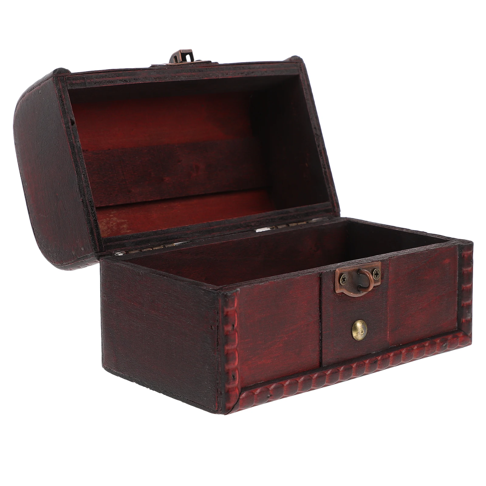 

Vintage Jewelry Box Earring Holder ganizer Case Lockable Wood Storage Container for Necklace Bracelet Keepsakes