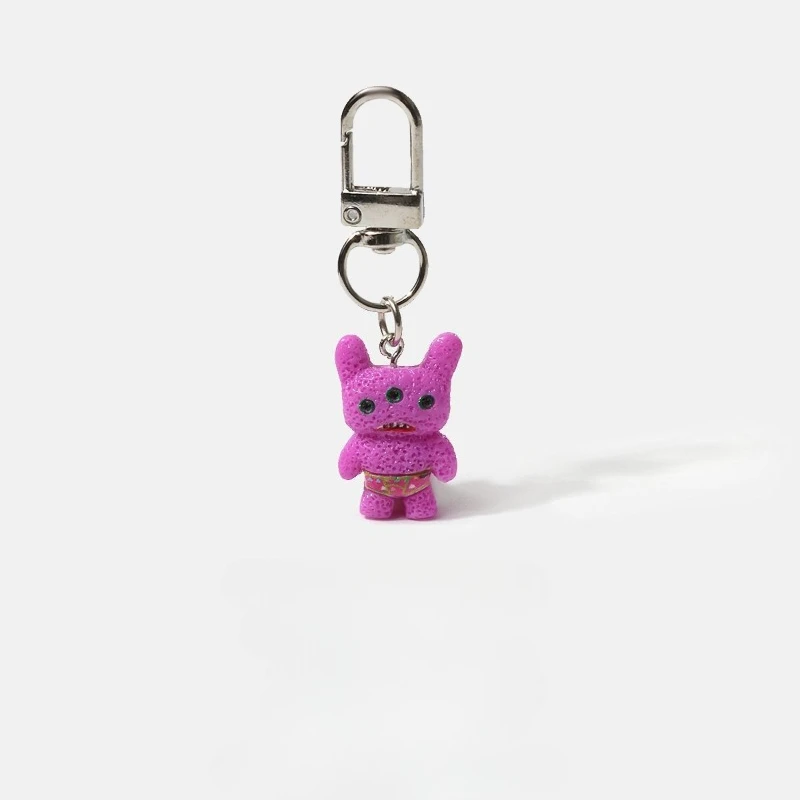 FUGGLER Junges Monster Anime Cartoon Hässliches Niedliches Kleines Monster Schlüsselanhänger Lustiger Bunter Pelzmonster Rucksackanhänger Accessoire – Detail 12