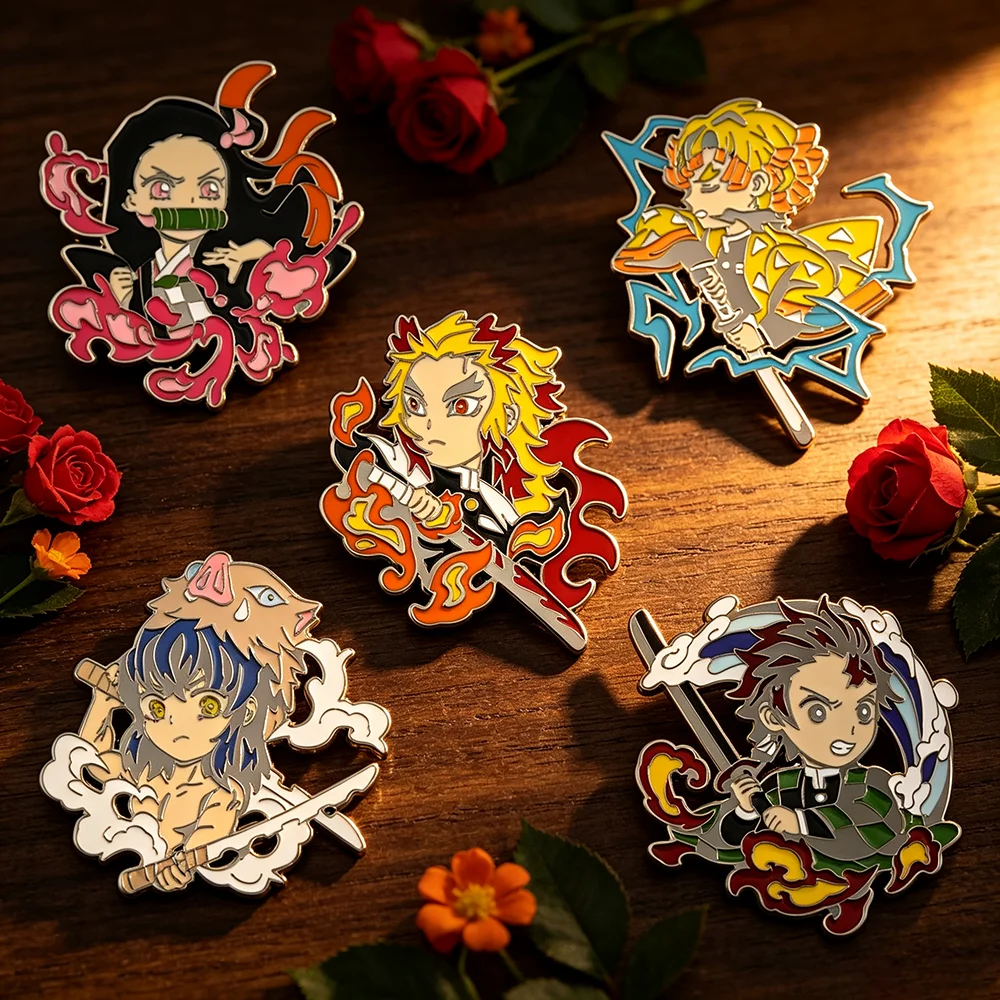 Anime Enamel Pins, Cartoon Character Lapel Brooches Badges, Metal Jewelry Gift for Backpack Clothing Decor