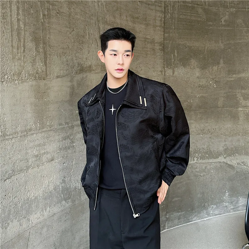 

Double Layer Metal Decorative Collar Embroidered Jaet New Chinese Sle Functional Casual oulder Pad Loose Fit Youth Fa...