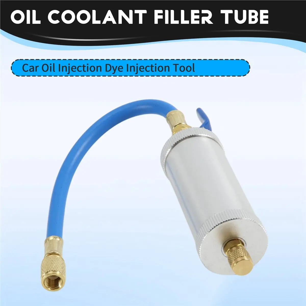 DT56 Dye Injector Air Conditioning Car Oil Injection R12 R134A R22 Dye Injection 2 Ounce Pure Liquid Coolant Filler Tube Blue