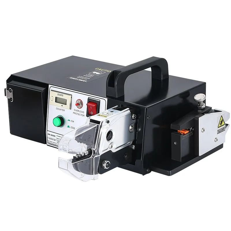 EM-6B2BC 220V 110V Electric Terminal Crimping Machine 0.25-35mm Wire Stripping Cutting Function Loose Cable Lugs Press Tool