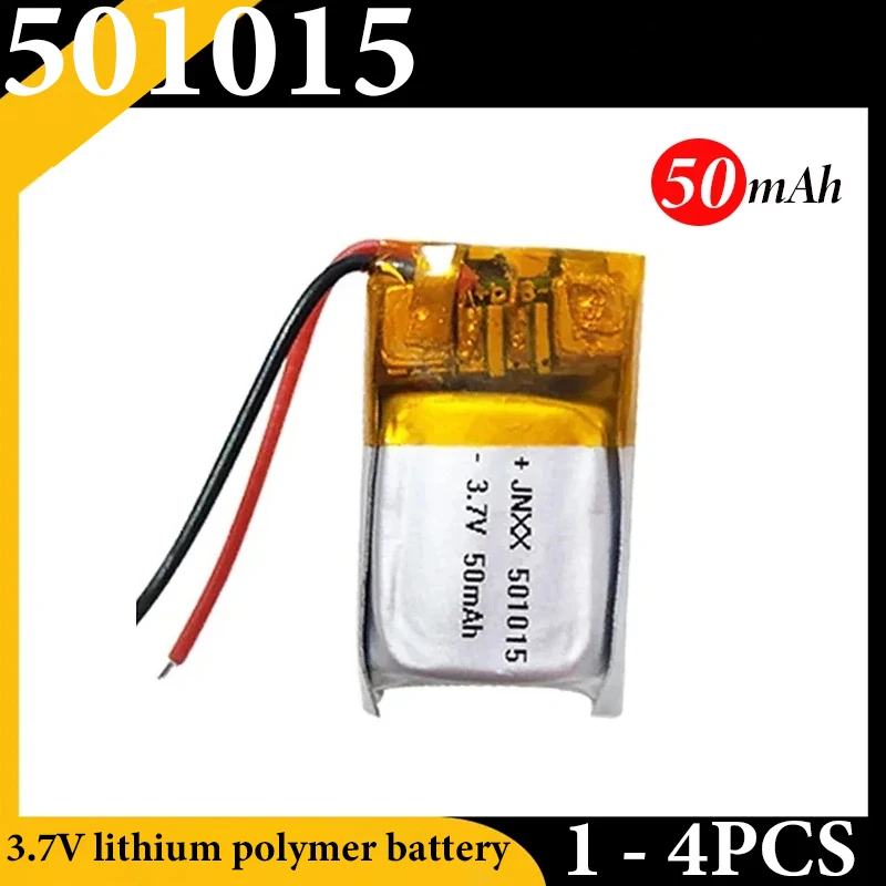 501015 3.7V Rechargeable Battery for DVD MP3 GPS Tracker Humidifier Massager Camera Power Pack 50mAh Lithium Polymer Battery