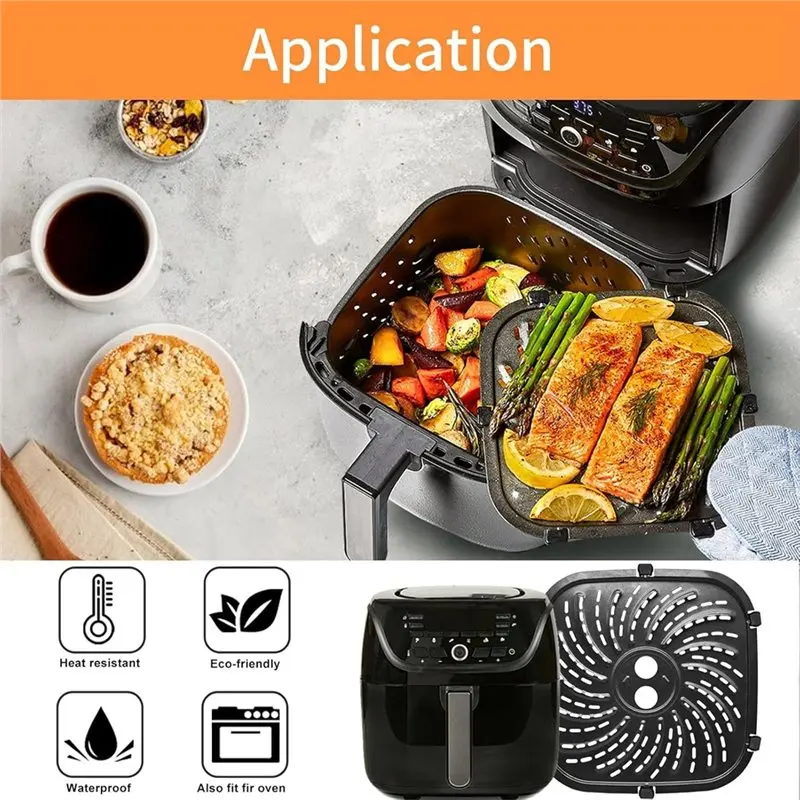 【KITCHEN GADGET】For Powerxl Vortex Pro 6QT Air Fryer Replacement Parts Rack Tray, Air Fryer Accessories, 8.67