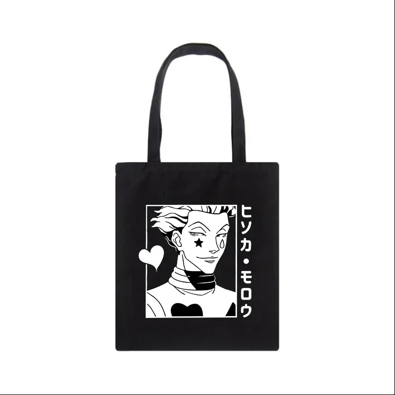 Japanese Hunter X Hunter Kurapika Canvas Bag Cartoon Print Letter Winter Large Capacity Fashion Punk Fun Vintage Shoulder Bags