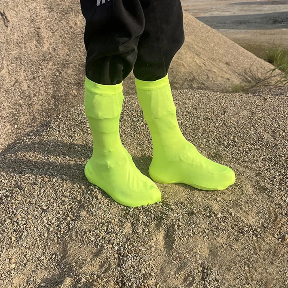 Anti-areia areia deserto sapato cobre elástico anti-poeira trekking sapatos protetor à prova de areia cor fluorescente deserto sapato capa