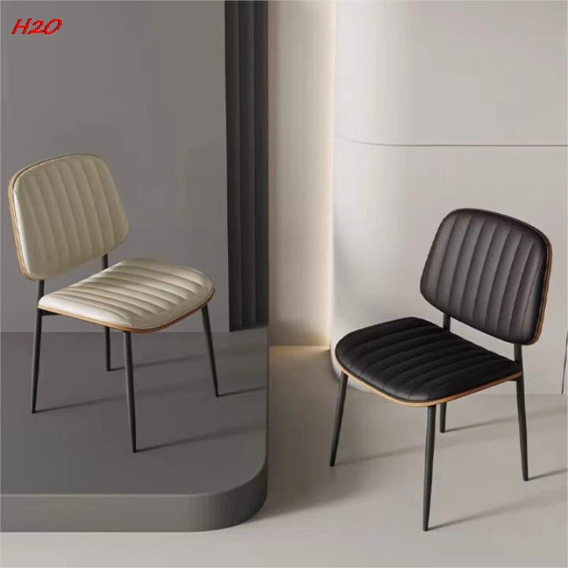 H2O Italian Light Luxury Dining Chair Designer Simple Soft Bag Home Booktable Chair Senior Sense Nordic Cafe Restaurant Chair