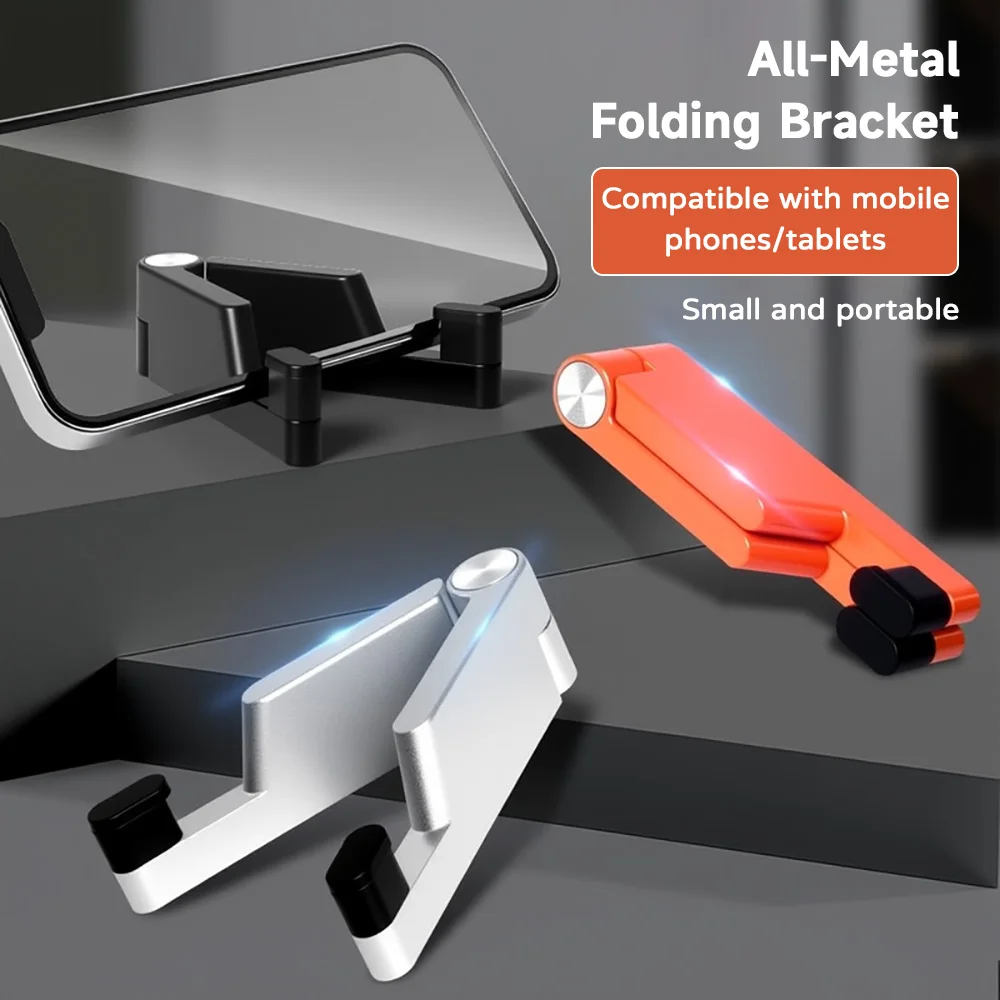 V-Shaped Folding Bracket Multi-Angle Adjustable Phone Stand Desktop Holder for Small Smartphones Tablets Office Desk Accessories view 2