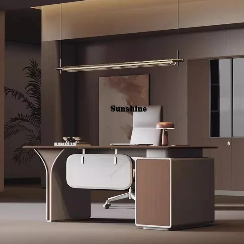 YSupervisor office, manager computer desk and chair combination, simple modern fashion boss