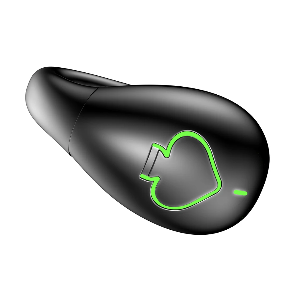 Bluetooth-Compatible Wireless Earphone IPX5 Waterproof Single Ear Clip Bone Conduction Earphones BT 5.3 Sport Gamer Headset