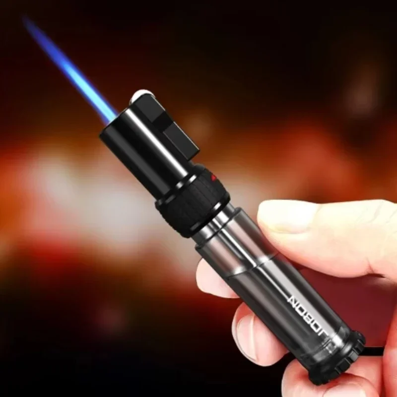 2024 JOBON - Jet Lighter Windproof Gas Torch Inflatable Butane Transparent Metal Grinding Wheel Lighter Christmas Gift for Men